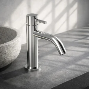 AVA Trend Monobloc Basin Mixer Tap Polished Stainless Steel