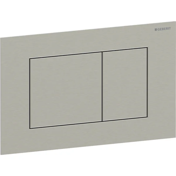 Geberit Sigma40 Flush Plate For Dual Flush, Square: Brushed Nickel