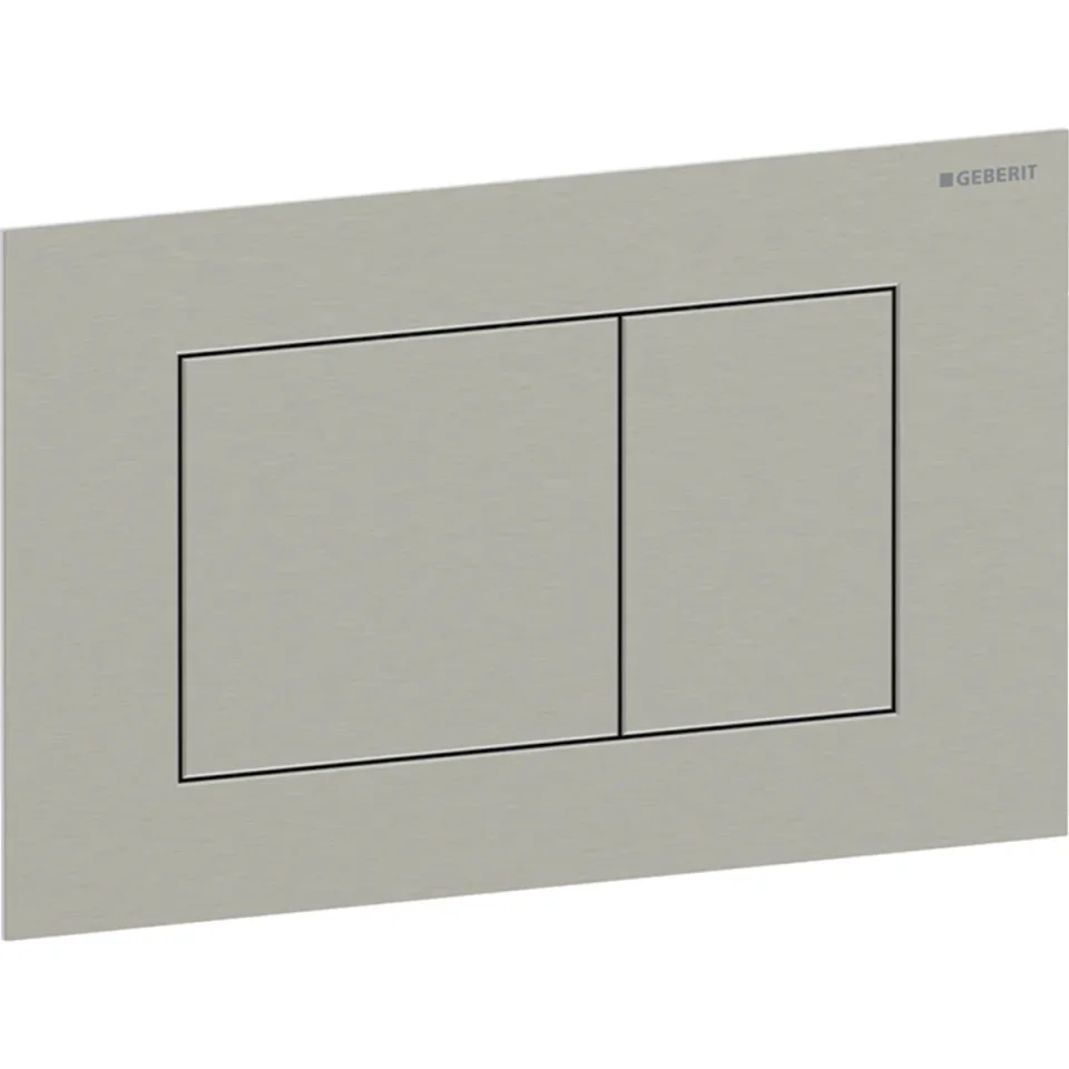 Geberit Sigma40 Flush Plate For Dual Flush, Square: Brushed Nickel product image - Image 1
