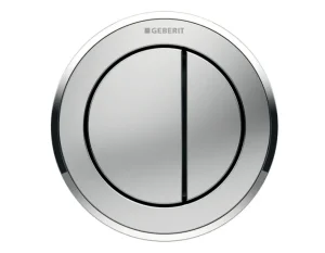 Geberit Dual Flush Button Pneumatic - Type 10 - Matt Chrome/gloss Chrome