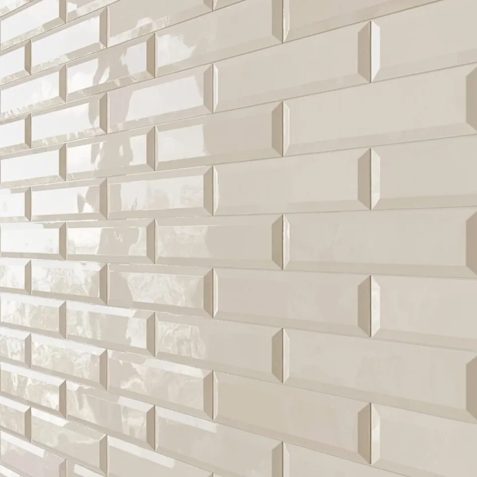 European Tiles Bisello Bone 10X30 Brillo Ceramic Tile detail view - Image 4