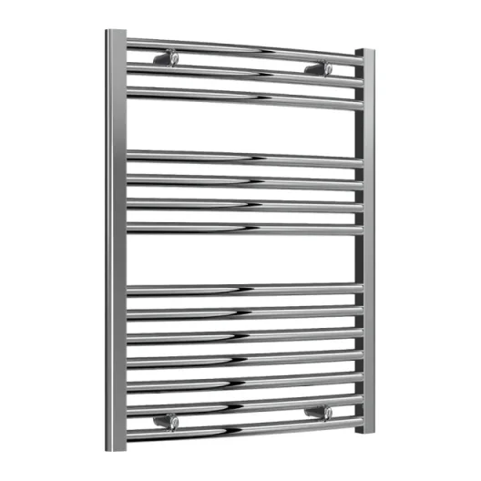 Reina Diva 600 X 800 Towel Radiator Chrome Curved detail view - Image 2