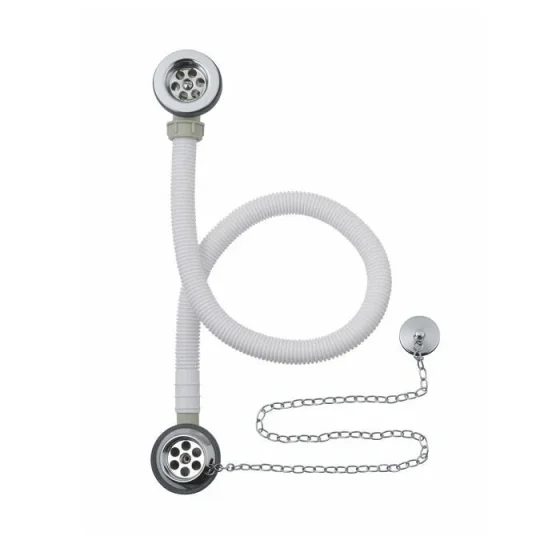 Bc Designs Plug & Chain Concealed Bath Waste Brushed Chrome detail view - Image 2