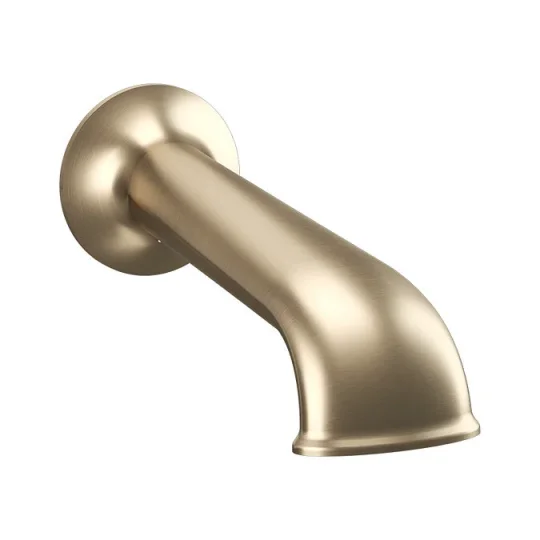 Crosswater Belgravia Bath Spout Brushed Brass detail view - Image 5