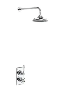 Burlington Single Outlet Conceal Shower Valve & Arm Chrome product image - Image 1
