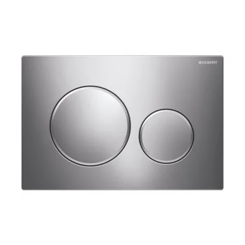 Geberit Sigma20 Round Flush Plate For Dual Flush - Gloss Chrome With Matt Chrome Detail detail view - Image 2
