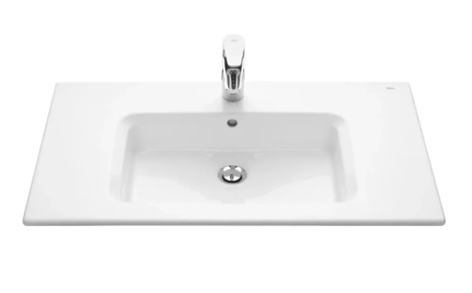 Roca The Gap/aleyda Standard 800mm Basin - White (a3279a4000) detail view - Image 4