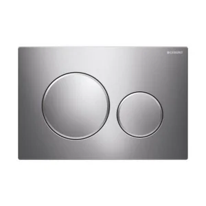 Geberit Sigma20 Round Flush Plate For Dual Flush - Gloss Chrome With Matt Chrome Detail