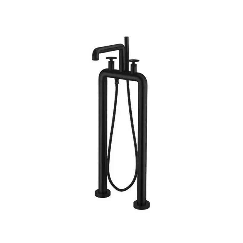 Crosswater Union Free Standing Bath Shower Mixer Matt Black detail view - Image 3