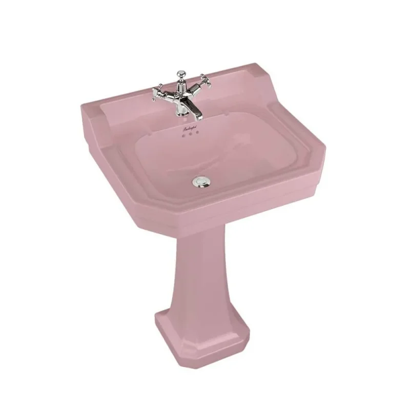Burlington Edwardian Basin 56cm 2th Confetti Pink detail view - Image 3