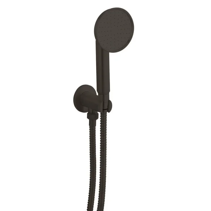 Crosswater MPRO Industrial Wall Outlet & Handset Carbon Black detail view - Image 3