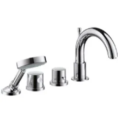 Axor Hansgrohe Uno 4 Hole Deck Mounted Thermostatic Bath Shower Mixer Tap Chrome