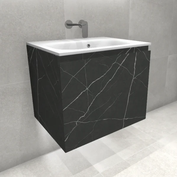 Faeber Mode 60 Basin Unit 1 Drawer Marquina Dark