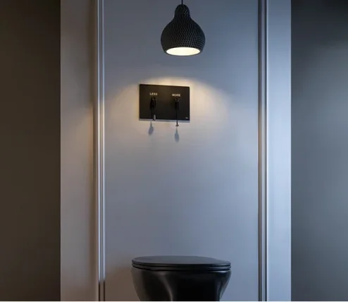 Oli Less Is More Flush Plate Black Mechanical TD detail view - Image 2