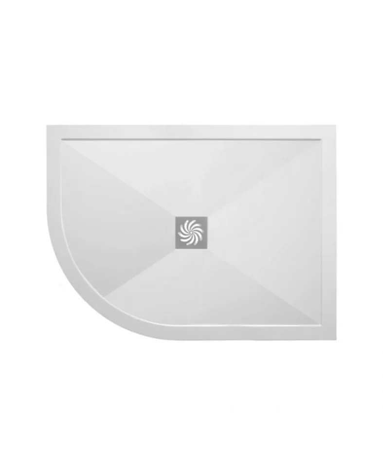 London Showers  Symmetry 1200 x 800mm Left Hand Quad Tray & Waste - White product image - Image 1