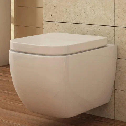 Pura Essence short projection wall hung WC bowl with fixings detail view - Image 4