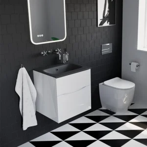 Crosswater Glide II 2 Drawer Basin Unit 500 White Gloss