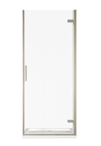 Cubico Lava Hinged Door 800 Brushed Nickel product image - Image 1