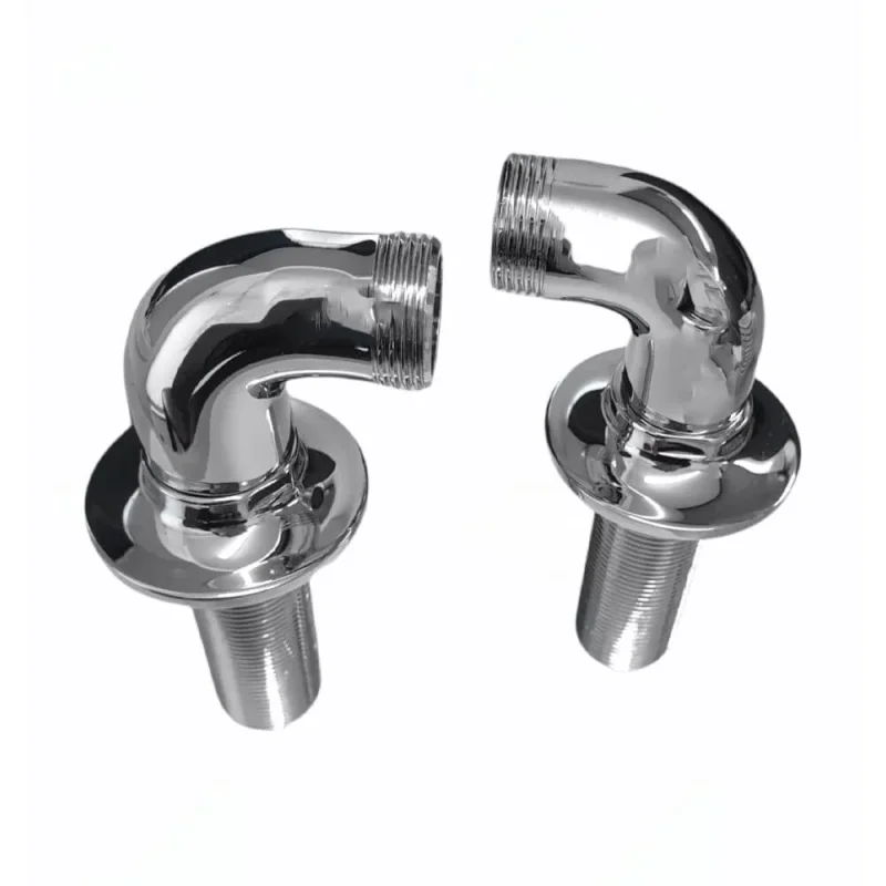 Burlington 3/4" Wall Outlet Elbow Chrome detail view - Image 2