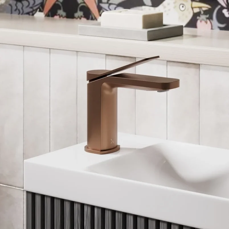 Crosswater Glide II Basin Monobloc Brushed Bronze detail view - Image 3