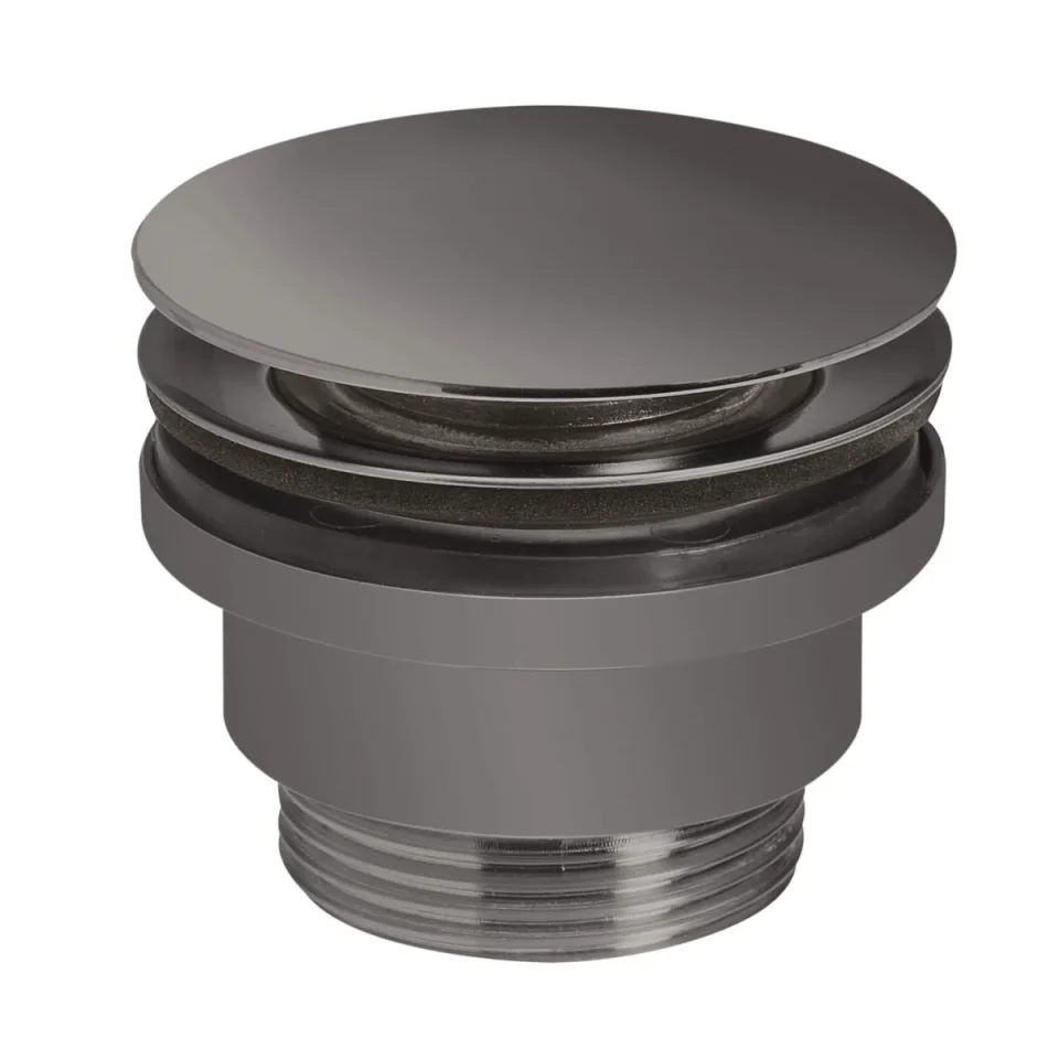 Crosswater MPRO Industrial Universal Basin Click Clack Waste Carbon Black detail view - Image 3