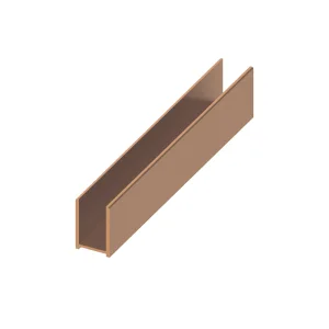 Abacus Glass Surface Channel -10mm Bronze - 2400mm