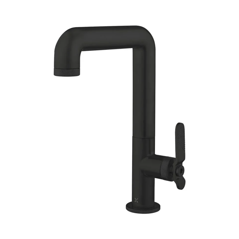 Crosswater Union Tall Mono Matt Black detail view - Image 3