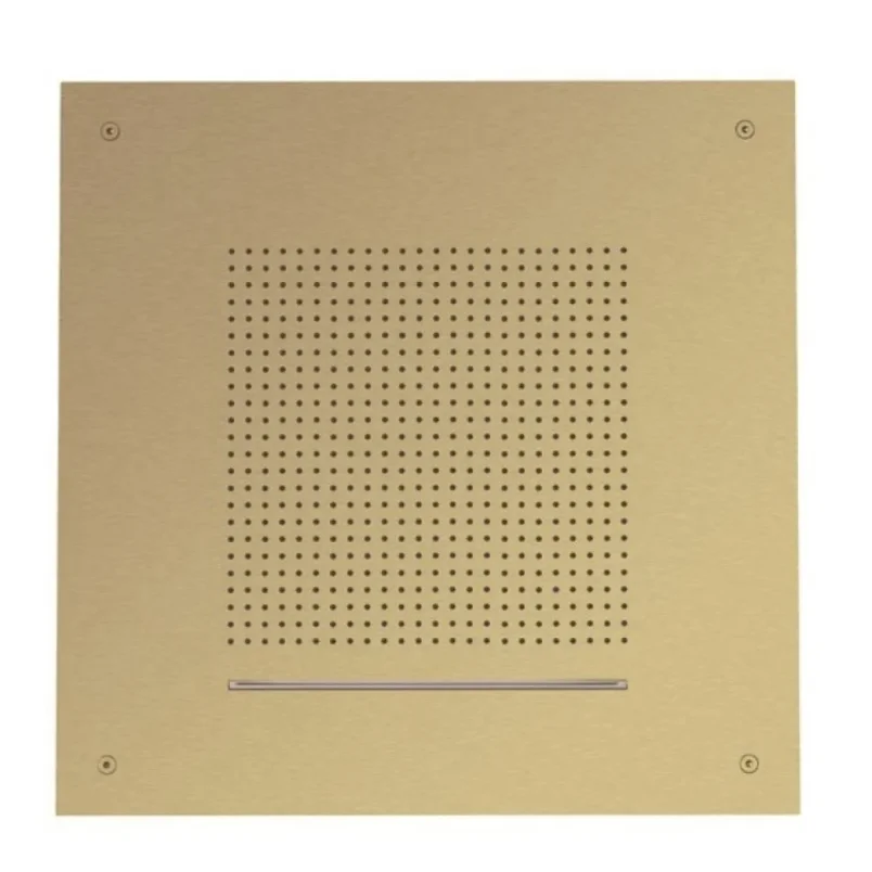 Crosswater Tranquil Recessed Shower Head with Waterfall 500mm Brushed Brass detail view - Image 3