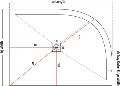 London Showers  Symmetry 1200 x 900mm Left Hand Quad Tray & Waste - White product image - Image 2