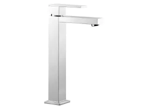 Vado Notion Extended Mono Basin Mixer Smooth Bodied Single Lever Deck Mounted With Honeycomb Flow Regulator (no Waste) Chrome