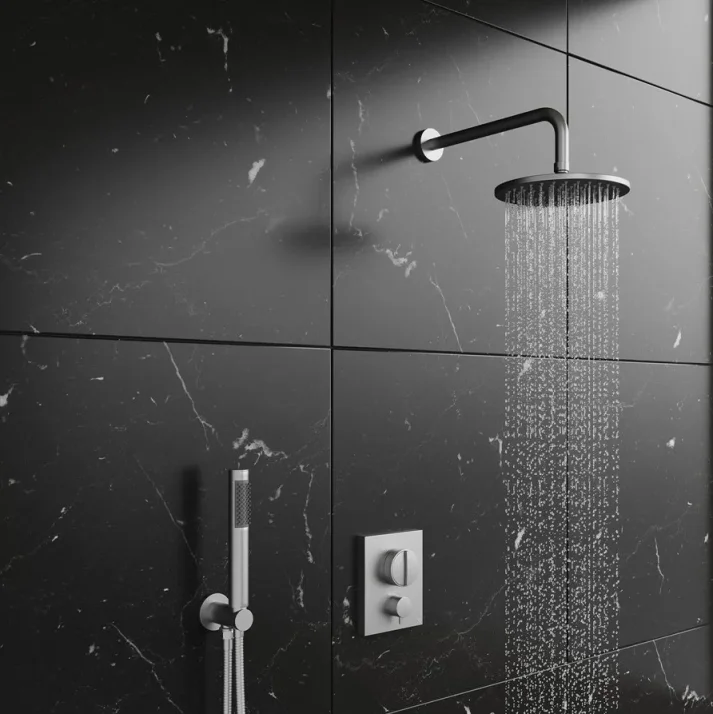 Crosswater Mpro Fixed Head 200mm Stainless detail view - Image 6