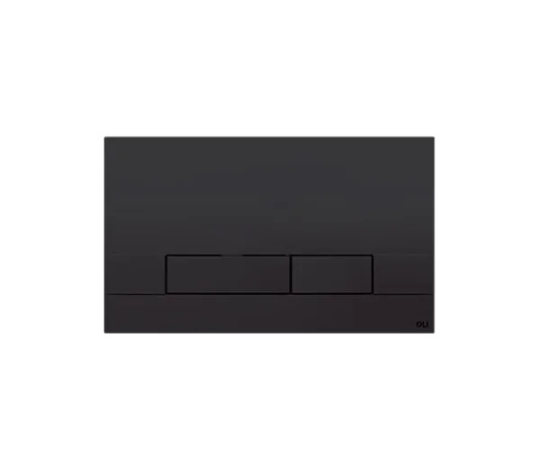 Oli Narrow Matt Black Soft Touch Flush Plate Mechanical TD