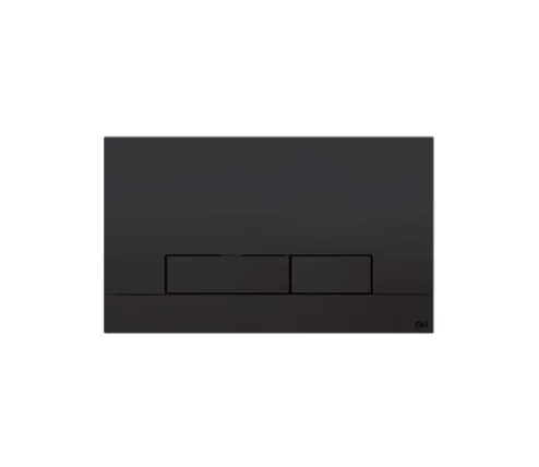 Oli Narrow Matt Black Soft Touch Flush Plate Mechanical TD product image - Image 1