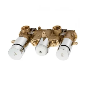 Crosswater Push Button Thermo Valve 3 Control Landscape Chrome