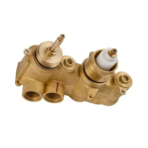Crosswater 2 Outlet Thermostatic Valve Body with Diverter for 2 Handle Trimsets Landscape without Collars