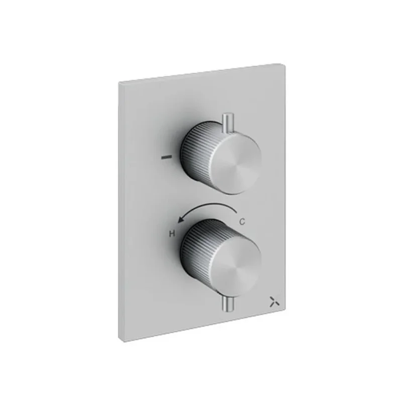 Crosswater Crossbox 3ONE6 1 Outlet Trim & Levers Stainless detail view - Image 3