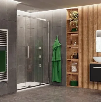 Crosswater Optix Sliding Door 1700 Chrome detail view - Image 2