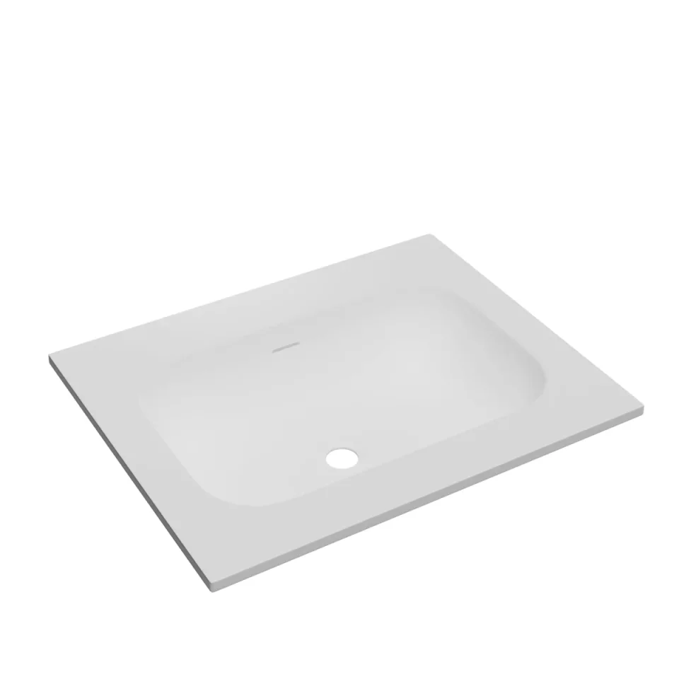 Faeber Infinite M1 Pearl 600mm Single Central Furniture Basin White Matt product image - Image 1