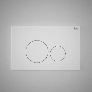Rak Ecofix Matt White Flush Plate With Round Push Plates