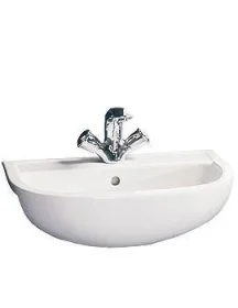 Rak Compact 55cm Semi Recessed Basin 1th product image - Image 1