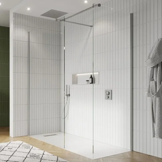 Crosswater Linear Waste Rectangular 25mm Stone Resin Shower Tray 800 x 1500mm detail view - Image 4