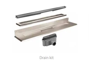 Unidrain 1200mm Linear Drain (highline Panel & Frame Finish)