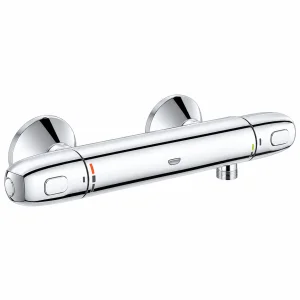 Grohe G1000 Thermostatic Shower Mixer 1/2" Matt Black