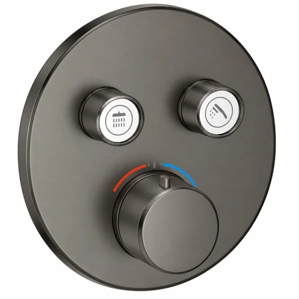 Grohe 29119al0 Grt Smartcontrol Thm Rnd 2c Brushed Hard Graphite - Trim Set Only