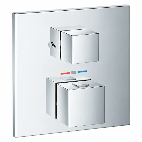 Grohe 24154000 Grt Cube Thm Bath Cp Chrome - Trim Set Only