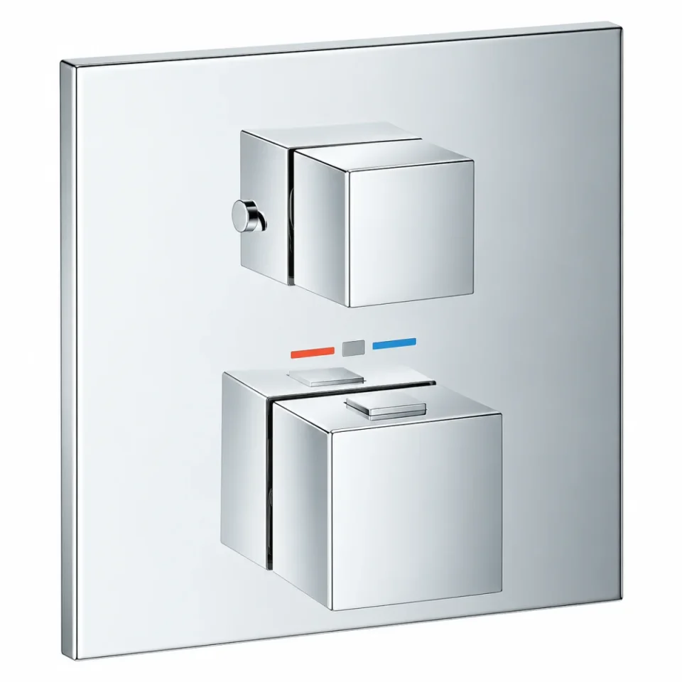Grohe 24154000 Grt Cube Thm Bath Cp Chrome - Trim Set Only product image - Image 1