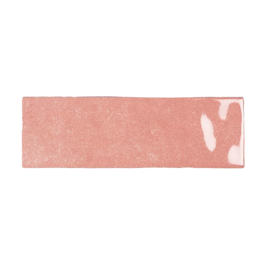Napoli Rosa Gloss Porcelain Brick Tile 200x65mm