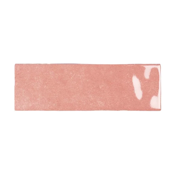 Napoli Rosa Gloss Porcelain Brick Tile 200x65mm