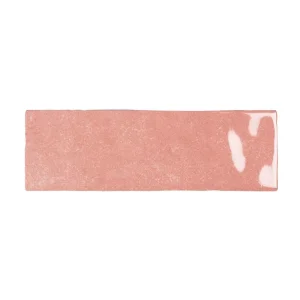 Napoli Rosa Gloss Porcelain Brick Tile 200x65mm