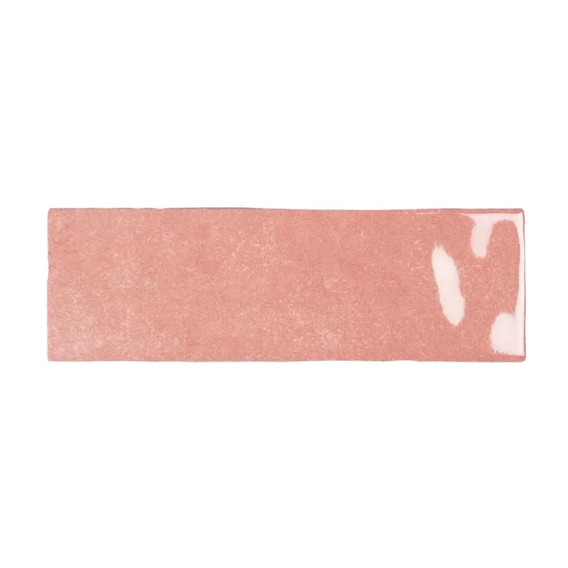 Napoli Rosa Gloss Porcelain Brick Tile 200x65mm product image - Image 1